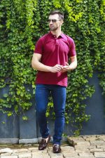 Casa Milano Maroon Collar Tshirt - Image 2