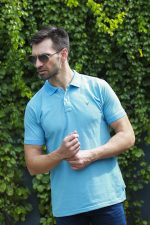 Casa Milano Sky Blue Collar T-shirt