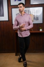 Harvey England Button Down Pink Printed Long Sleeve Shirt - Image 2