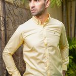 Harvey England Button Down Yellow Long Sleeve Shirt