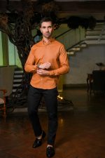 Harvey England Button Down Orange Long Sleeve Shirt - Image 4