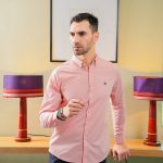 Harvey England Button Down Light Pink Long Sleeve Shirt