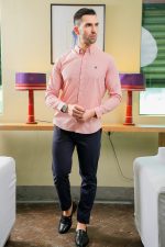 Harvey England Button Down Light Pink Long Sleeve Shirt - Image 4