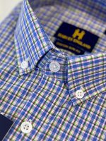 Harvey England Long Sleeve Button Down Check Shirt - Image 3