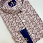 Harvey England Button Down Printed Long Sleeve Shirt