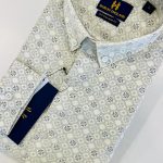 Harvey England Button Down Printed Long Sleeve Shirt