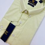 Harvey England Button Down Yellow Long Sleeve Shirt