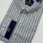 Harvey England Stripe Button Down Shirt