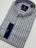 Harvey England Stripe Button Down Shirt