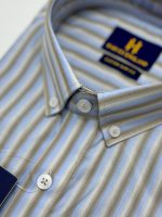Harvey England Stripe Button Down Shirt - Image 4