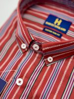 Harvey England Stripe Button Down Shirt - Image 4