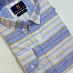Harvey England Stripe Button Down Shirt