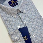 Harvey England Button Down Printed Long Sleeve Shirt