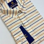 Harvey England Stripe Button Down Shirt