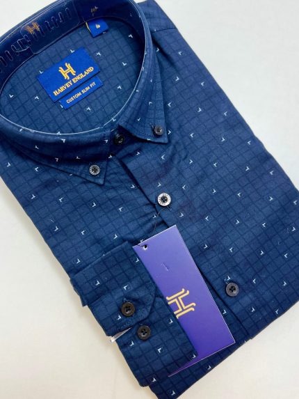 Harvey England Button Down Printed Long Sleeve Shirt