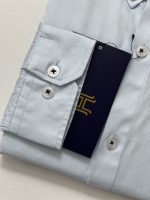 Harvey England Button Down Light Blue Long sleeves Shirt - Image 2