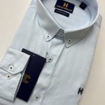 Harvey England Button Down Light Blue Long sleeves Shirt