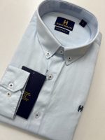 Harvey England Button Down Light Blue Long sleeves Shirt