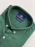 Harvey England Button Down Forest Green Long Sleeves Shirt - Image 4