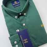 Harvey England Button Down Forest Green Long Sleeves Shirt