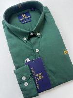 Harvey England Button Down Forest Green Long Sleeves Shirt