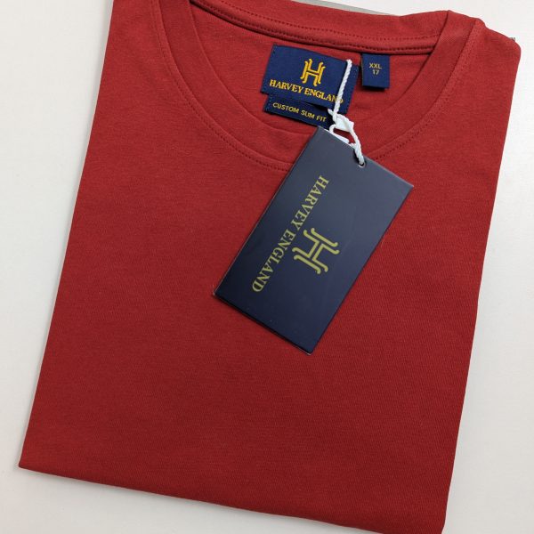 Harvey England Red Crew Neck T-Shirt