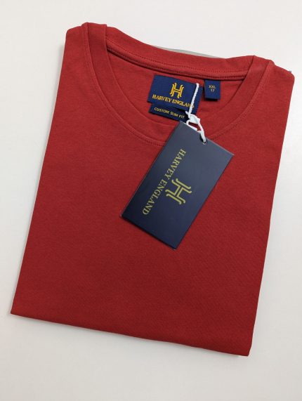 Harvey England Red Crew Neck T-Shirt
