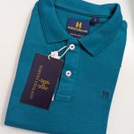 Harvey England Ice Blue Collar T- Shirt