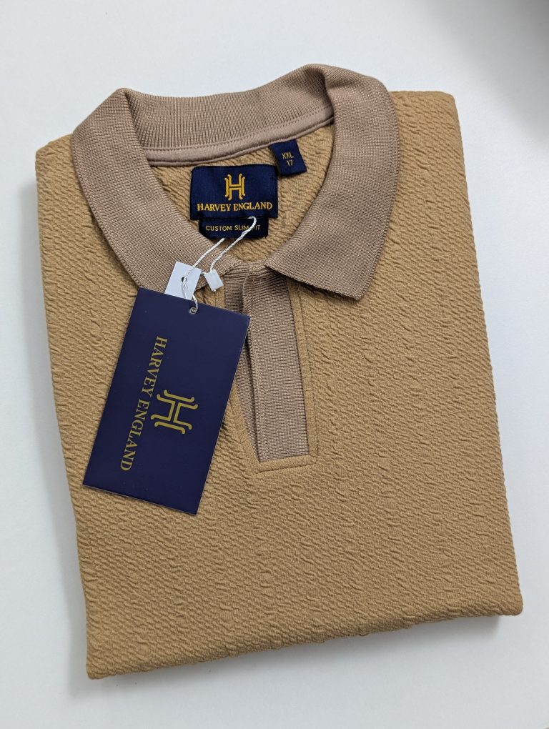 Harvey England Brown Collar T- Shirt