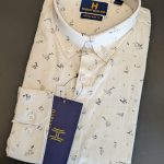 Harvey England Button Down Printed Long Sleeves Shirt