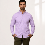 Harvey England Classic Button-Down Shirt - Lavender