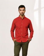 Harvey England Classic Button-Down Shirt - Red