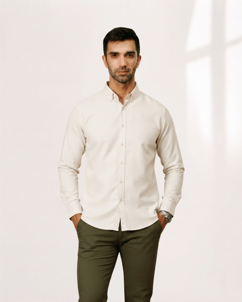 37 Harvey England Classic Button-Down Shirt - White - Image 1