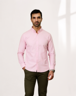 Harvey England Classic Button-Down Shirt - Baby Pink - Image 3