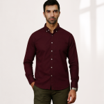 Harvey England Classic Button-Down Shirt - Maroon