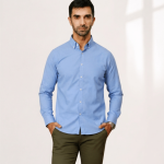 Harvey England Classic Button-Down Shirt - Sky Blue