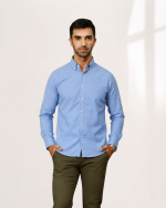 Harvey England Classic Button-Down Shirt - Sky Blue