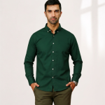 Harvey England Classic Button-Down Shirt - Green