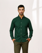 Harvey England Classic Button-Down Shirt - Green