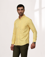 Harvey England Classic Button-Down Shirt - Yellow - Image 3